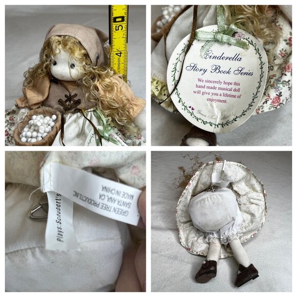 Set Of 3 Storybook Musical Dolls Dorothy Little Red Riding Hood Cinderella - Picture 4 of 16